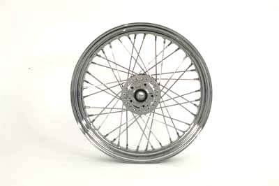 V-Twin 19 Inch x 2.5 Inch Replica Front Spoke Wheel for Harley Davidson FXD by V-Twin