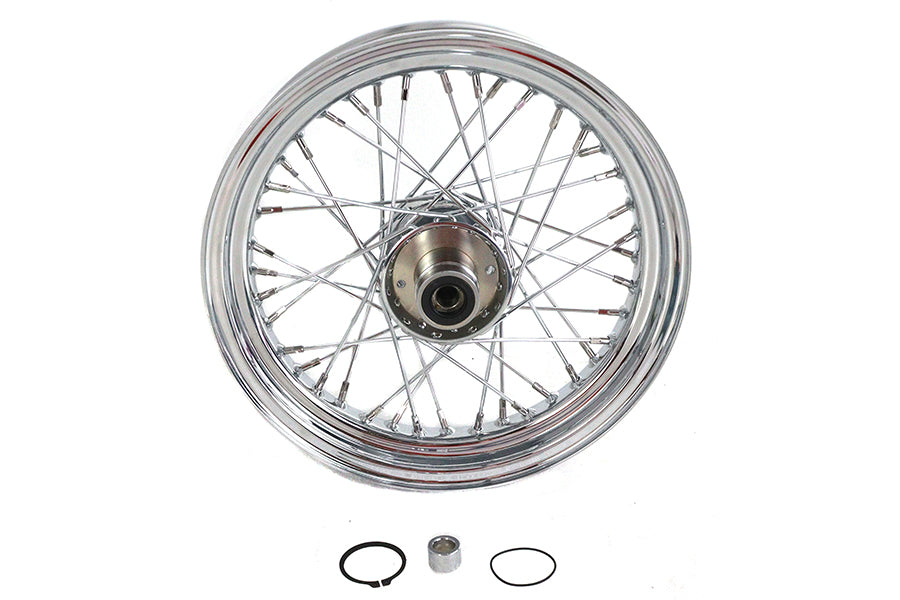 V-Twin 16 Inch x 3.00 Inch Replica Front Spoke Wheel for Harley Davidson FLST by V-Twin