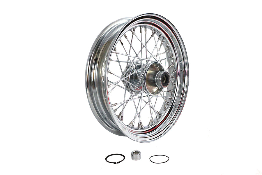 V-Twin 16 Inch x 3.00 Inch Replica Front Spoke Wheel for Harley Davidson FLST by V-Twin