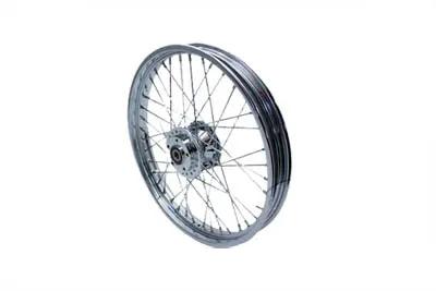 V-Twin 21 Inch x 2.15 Inch Replica Front Spoke Wheel with Rolled Edge Design for Harley Davidson FXD and XL Models by V-Twin