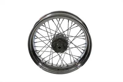 V-Twin 17 Inch x 4.5 Inch Replica Rear Spoke Wheel with 3/4 Inch Axle for Harley Davidson FX Models by V-Twin