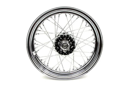 V-Twin 16 inch x 3.00 inch Replica Front or Rear Spoke Wheel with Zicad Finish for Harley Davidson EL and FL Models by V-Twin