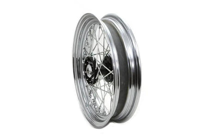 V-Twin 16 inch x 3.00 inch Replica Front or Rear Spoke Wheel with Zicad Finish for Harley Davidson EL and FL Models by V-Twin