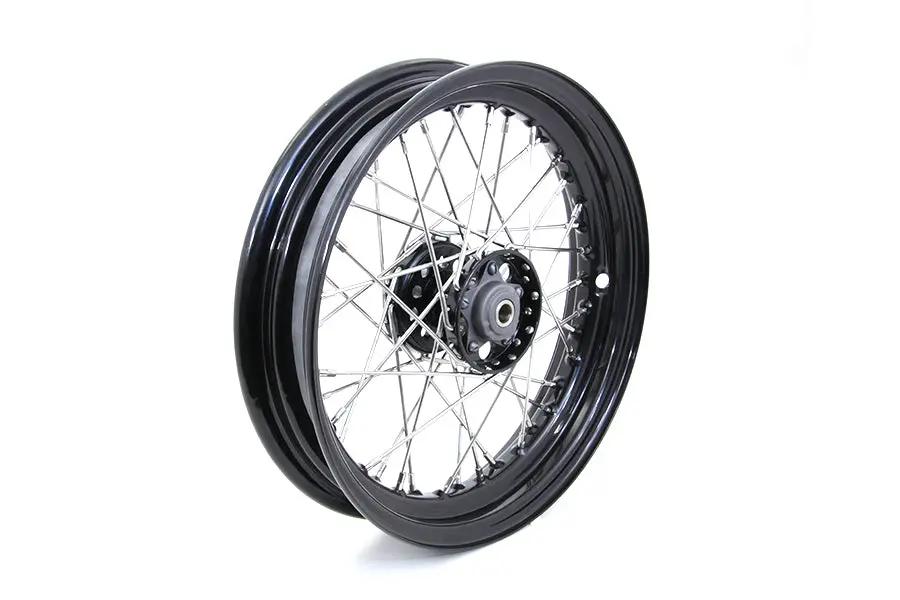 V-Twin 16 inch x 3.00 inch Front or Rear Spoke Wheel with Star Side Valve Hole for Harley Davidson EL, UL, and WL Models by V-Twin