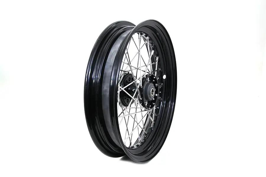 V-Twin 16 inch x 3.00 inch Front or Rear Spoke Wheel with Star Side Valve Hole for Harley Davidson EL, UL, and WL Models by V-Twin