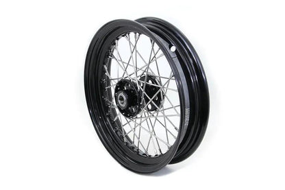 V-Twin 16 inch x 3.00 inch Front or Rear Spoke Wheel with Star Side Valve Hole for Harley Davidson EL, UL, and WL Models by V-Twin