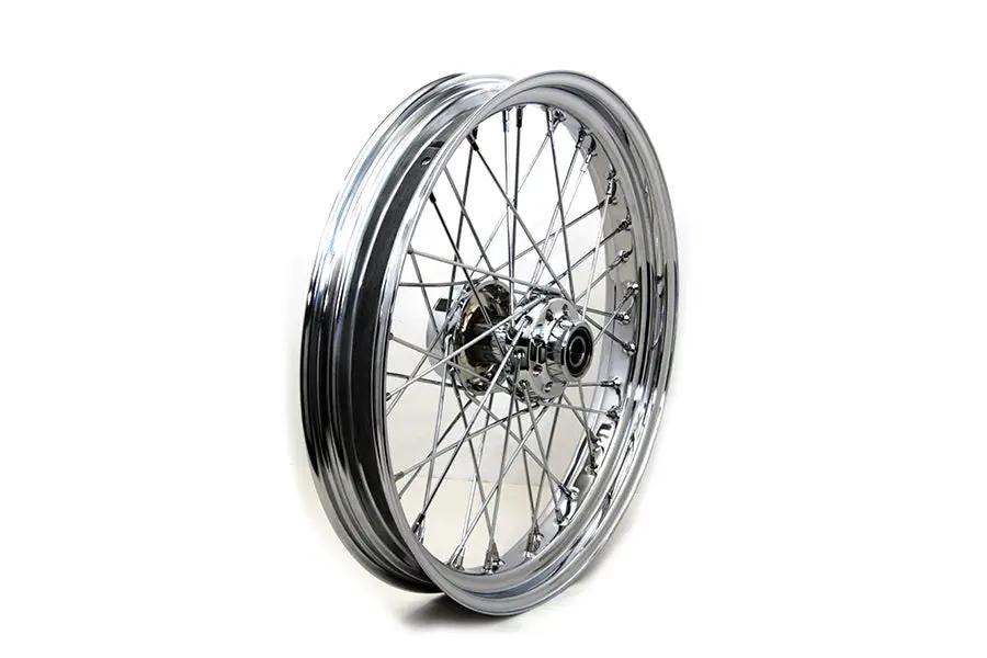 V-Twin 21 inch x 3.25 inch Chrome Front Spoke Wheel for Harley Davidson FLST & FXST by V-Twin