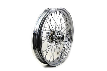 V-Twin 21 inch x 3.25 inch Chrome Front Spoke Wheel for Harley Davidson FLST & FXST by V-Twin