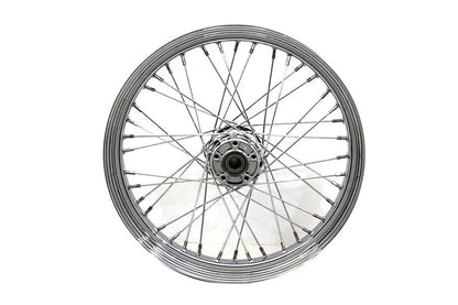 V-Twin 21 inch x 3.25 inch Chrome Front Spoke Wheel for Harley Davidson FLST & FXST by V-Twin