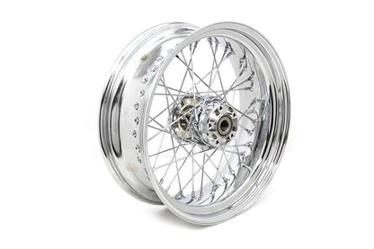 V-Twin 17 Inch x 6.00 Inch Chrome Rear Wheel for Harley Davidson FXST & FLST Models (Part #64564) by V-Twin
