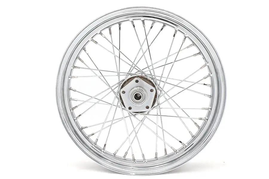V-Twin Factory Sample 19-Inch x 2.50-Inch Front Spoke Wheel for Harley Davidson FXWG by V-Twin