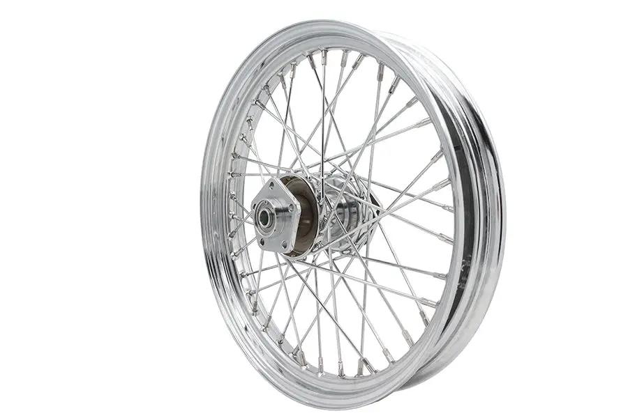 V-Twin Factory Sample 19-Inch x 2.50-Inch Front Spoke Wheel for Harley Davidson FXWG by V-Twin