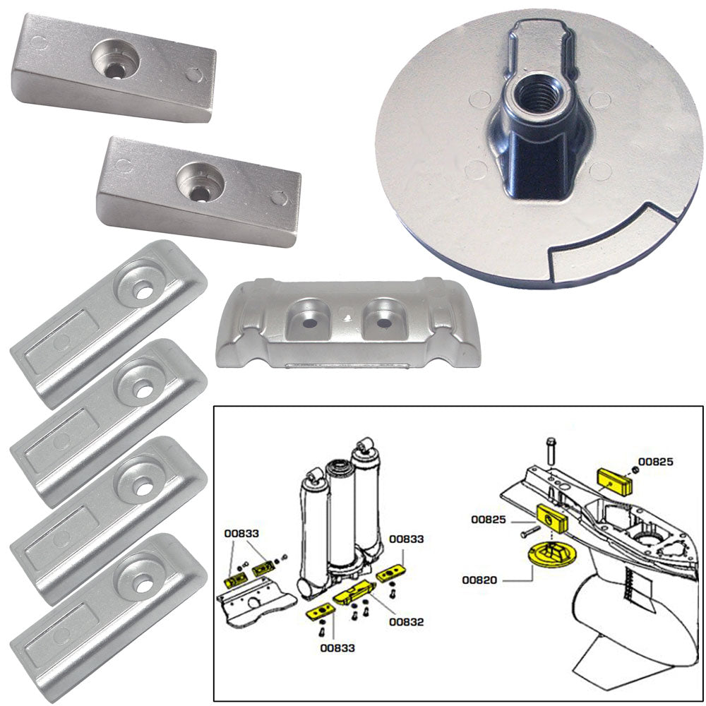 Tecnoseal Mercury Verado 6 Zinc Anode Kit with Hardware - Part 20816