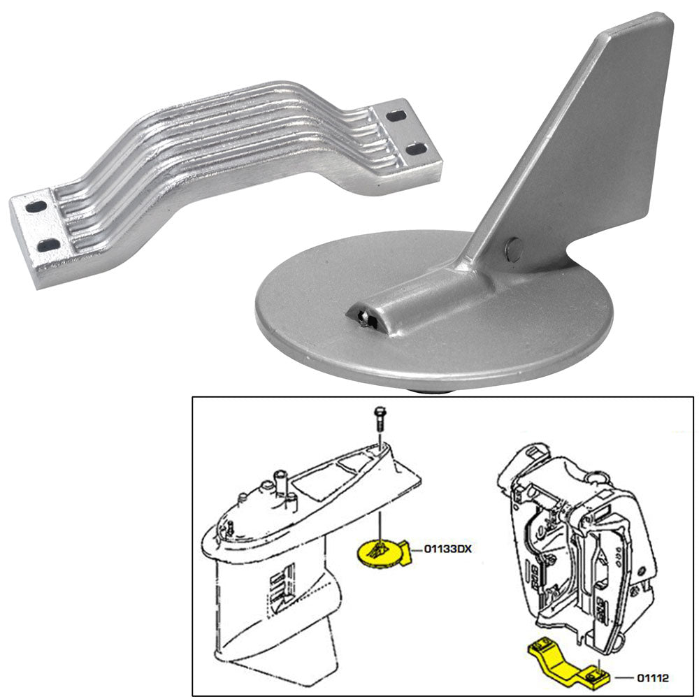 Tecnoseal Anode Kit for Yamaha 150-200HP Marine Engines - Aluminum