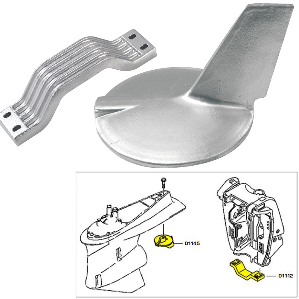 Tecnoseal Anode Kit with Hardware for Yamaha 200-300HP Hi-Performance Engines