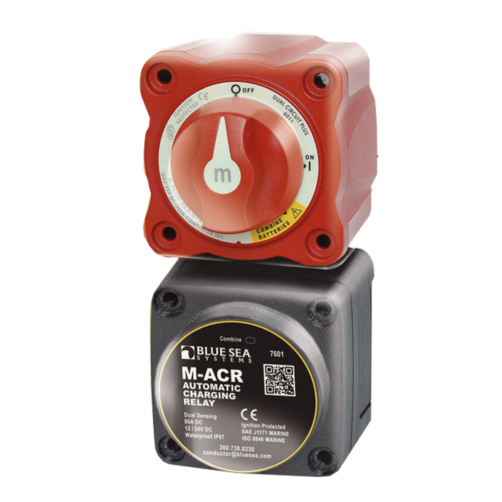 Blue Sea Systems 7649 Mini Add-A-Battery Kit with Automatic Charging Relay