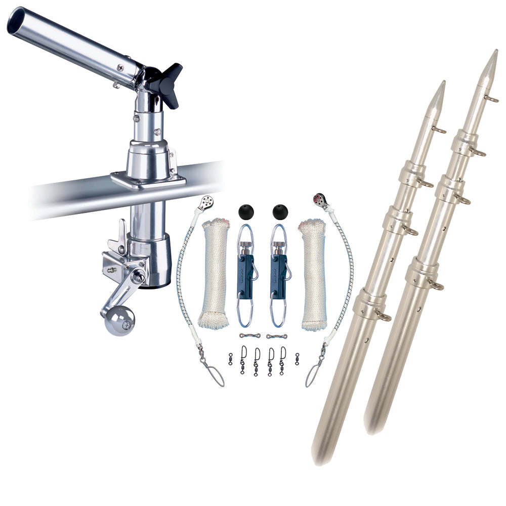 Rupp Marine Z-30 Top Gun Outrigger Kit with 18' Telescoping Poles and Rigging Kit