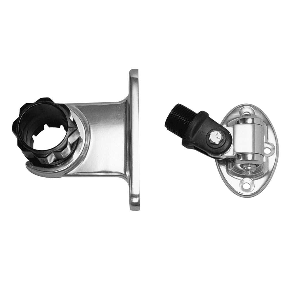 Rupp Marine Standard Antenna Mount Support with 4-Way Base and 1.5-Inch Collar