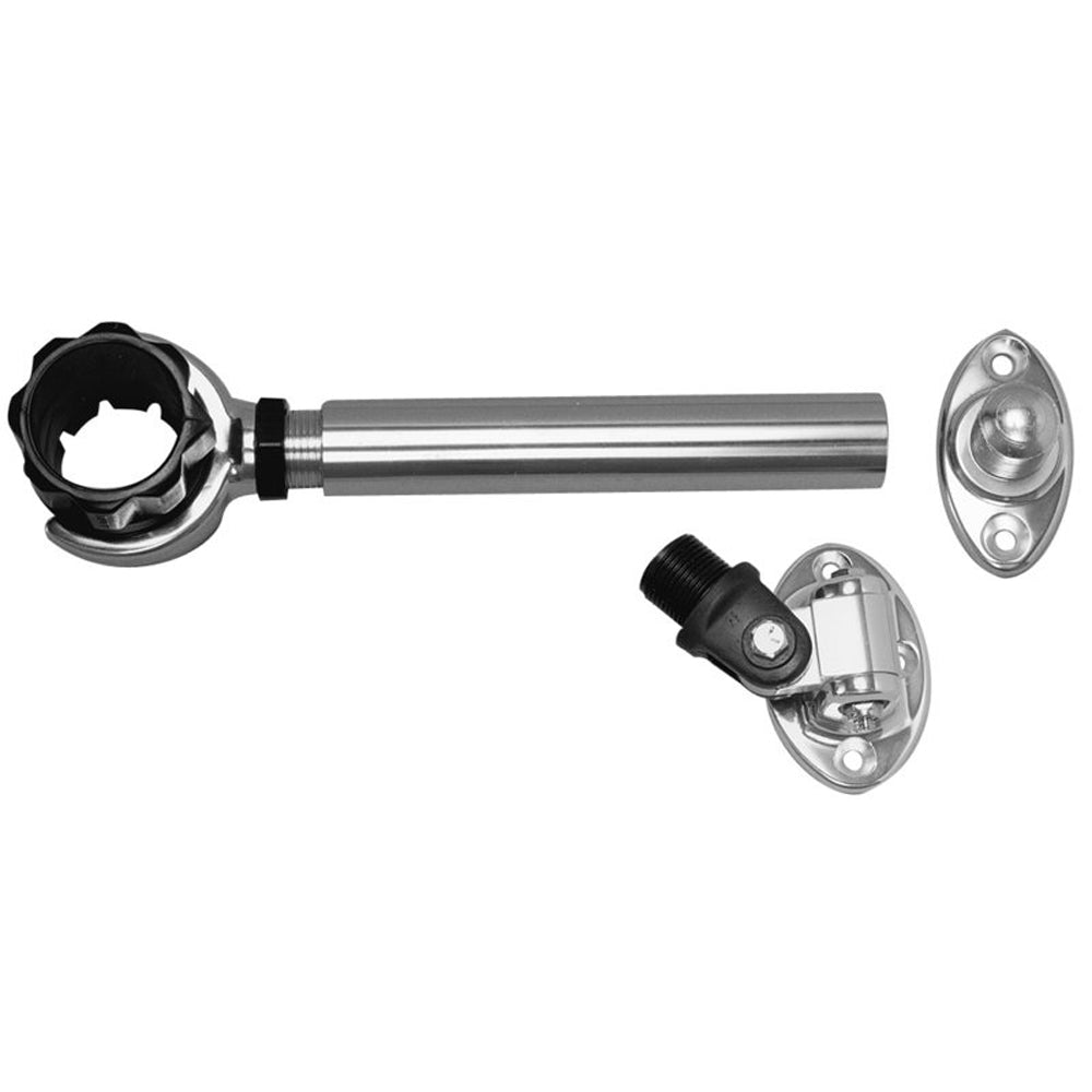 Rupp Marine Threaded Antenna Support with 6-Inch Flat Mount and Oval 4-Way Base – Part PAK-0006