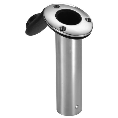 Attwood Marine Standard Series Stainless Steel Flush Mount Rod Holder - 15 Inch with Black Insert