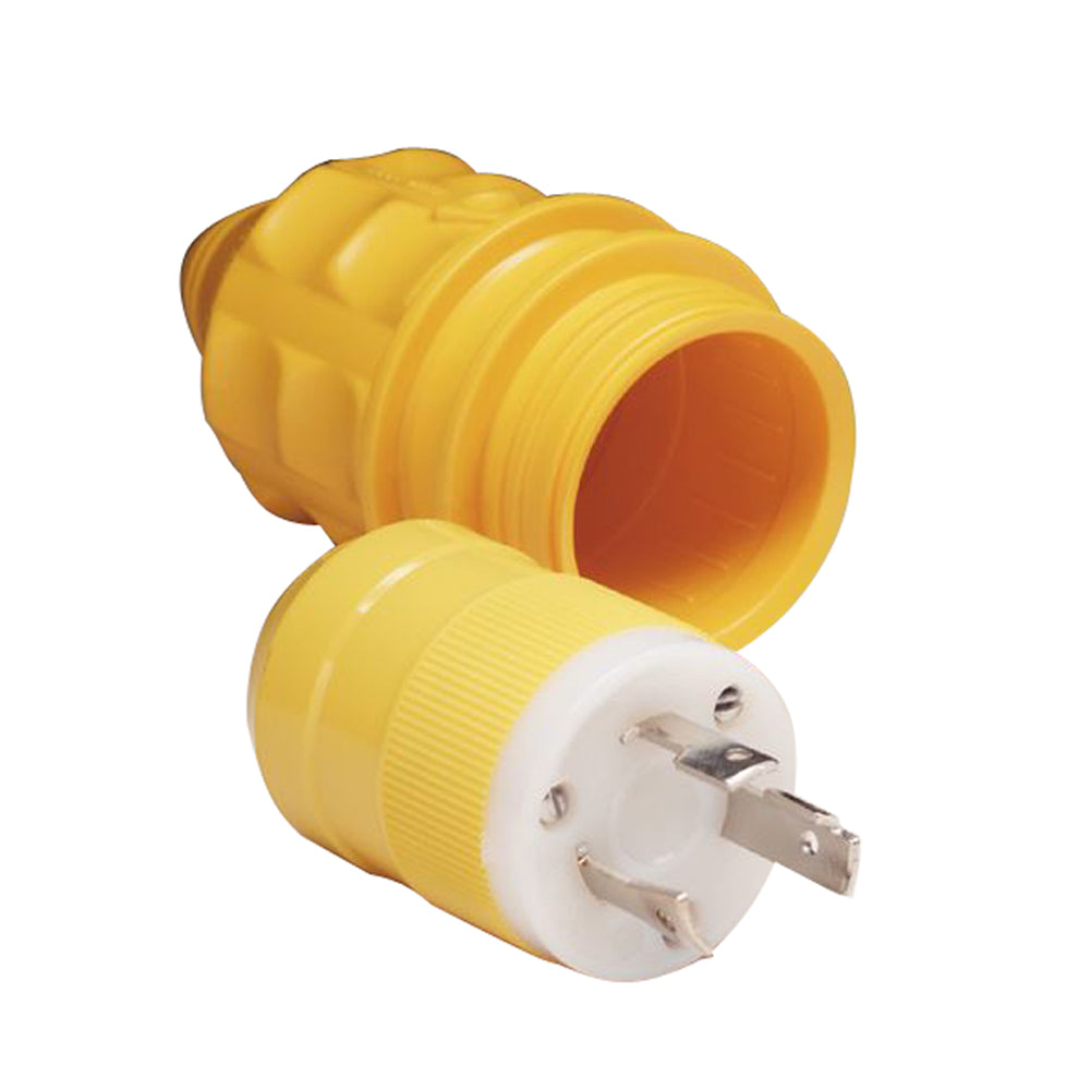 Marinco 305CRPN.VPK 30A 125V Locking Blade Shore Power Plug with Weather-Resistant Cover