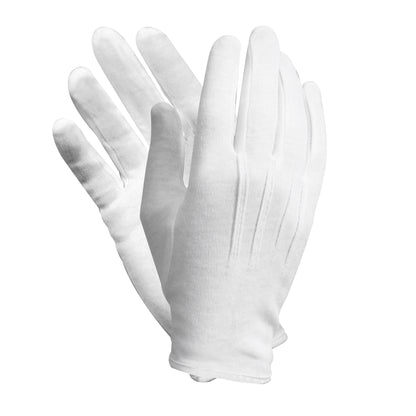 Rothco Parade Gloves White Size Small – Breathable Cotton Dress Gloves with Snap Closure