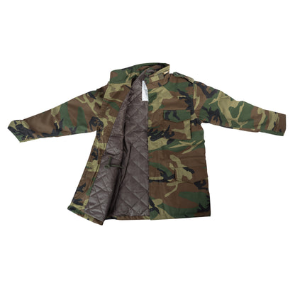 Rothco Kid's M-65 Field Jacket in Woodland Camo, Size Small
