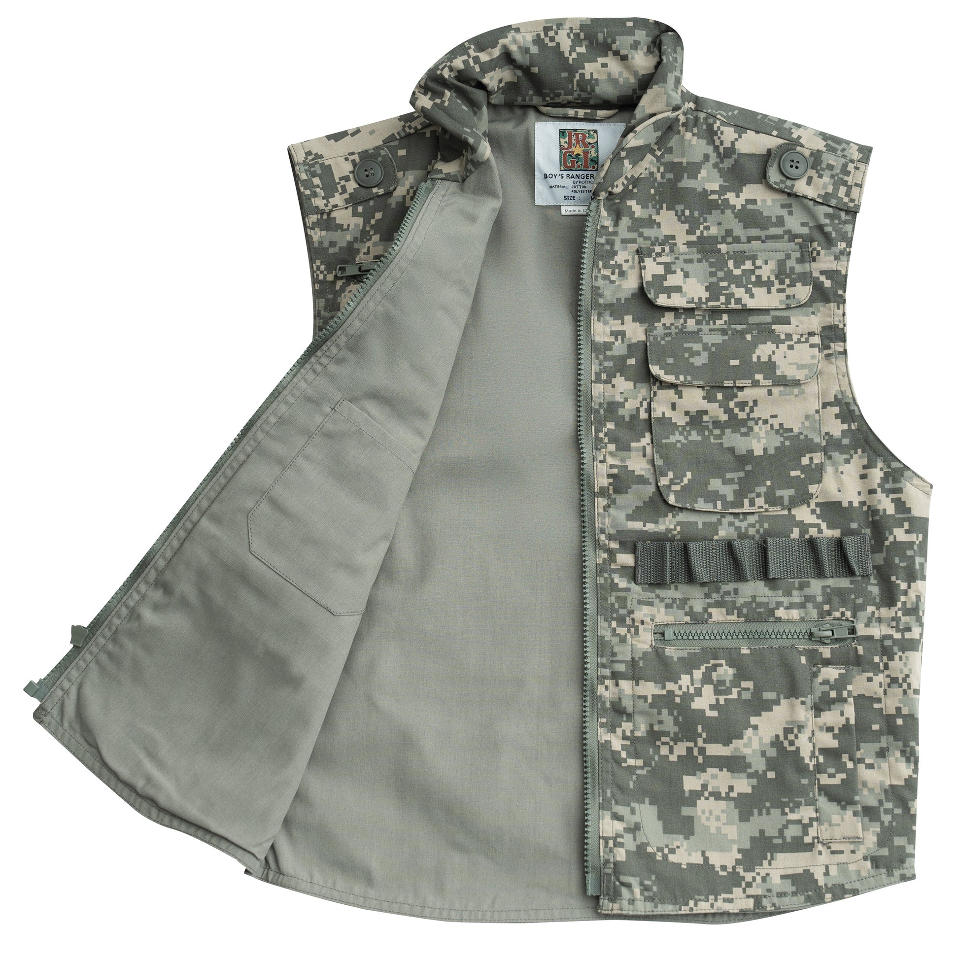 Rothco Kids Ranger Vest ACU Digital Camo Size Large for Outdoor Adventures and Airsoft
