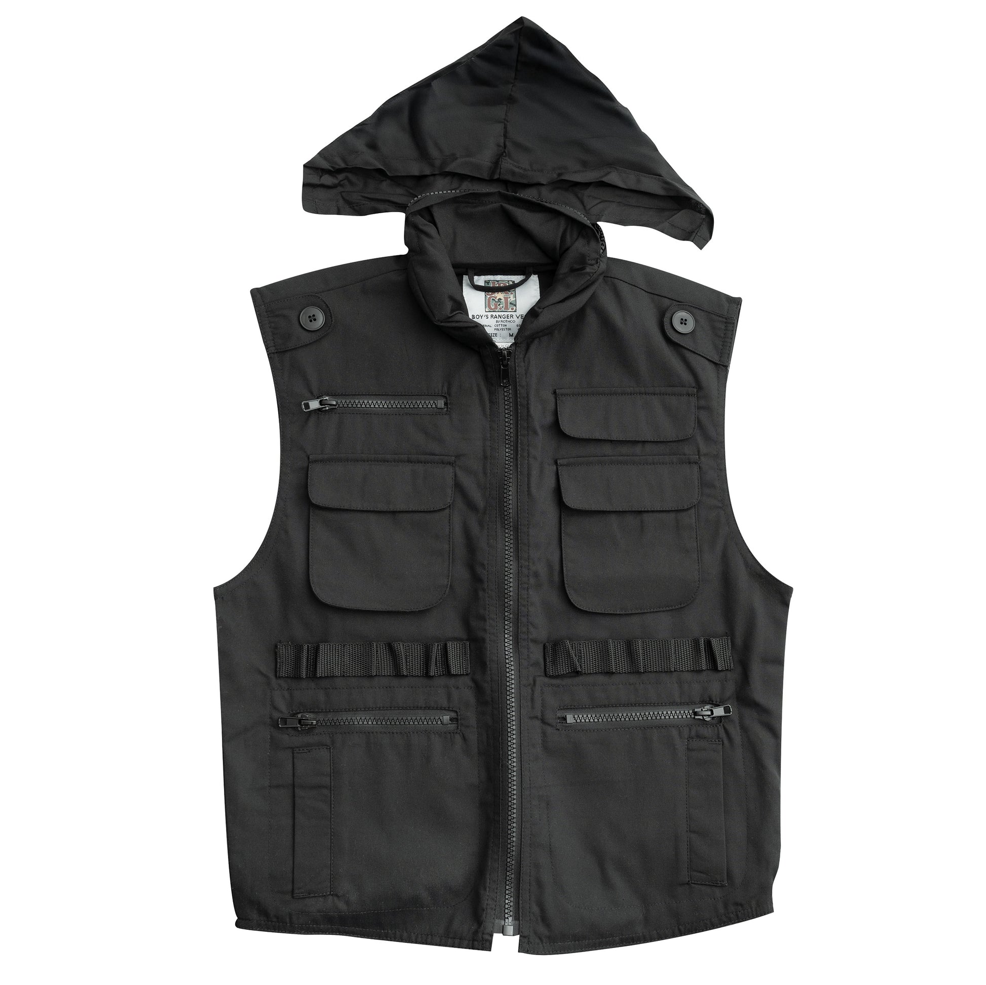 Rothco Kids Ranger Vest Black Size Large – Durable Outdoor Vest for Young Adventurers