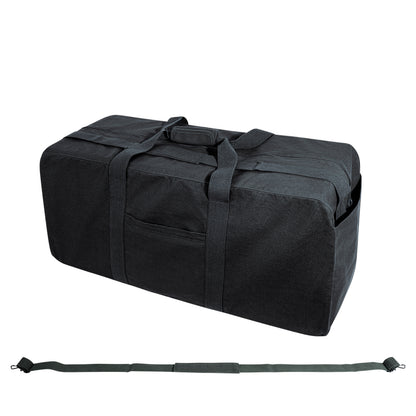 Rothco Jumbo Canvas Cargo Bag Black - Heavyweight Water-Resistant Storage Solution