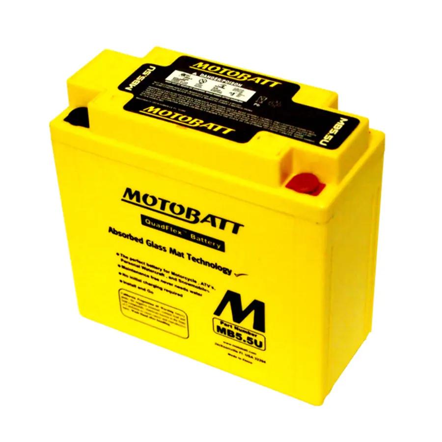 Motobatt MB5.5U Mini 12 Volt Battery with 90 Cold Cranking Amps by Motobatt