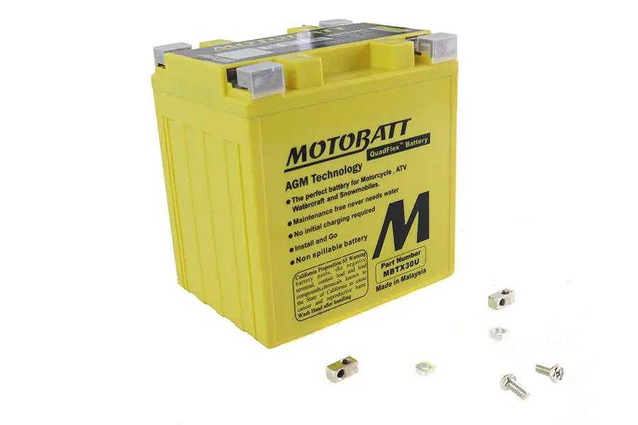Motobatt MBTX30U 12V AGM Yellow Sealed Battery for Harley Davidson FLT by Motobatt