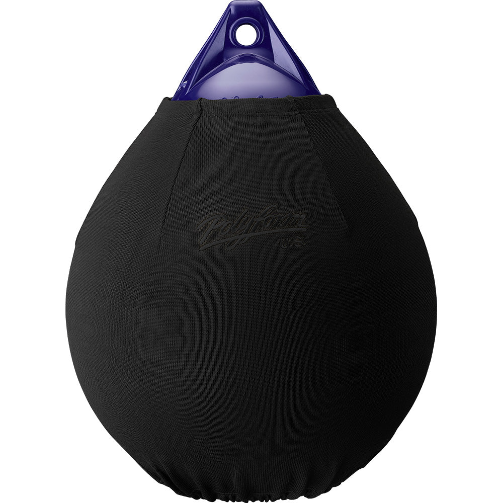 Polyform U.S. A-3 Fender Cover in Black | Heavy-Duty Marine Fender Protection