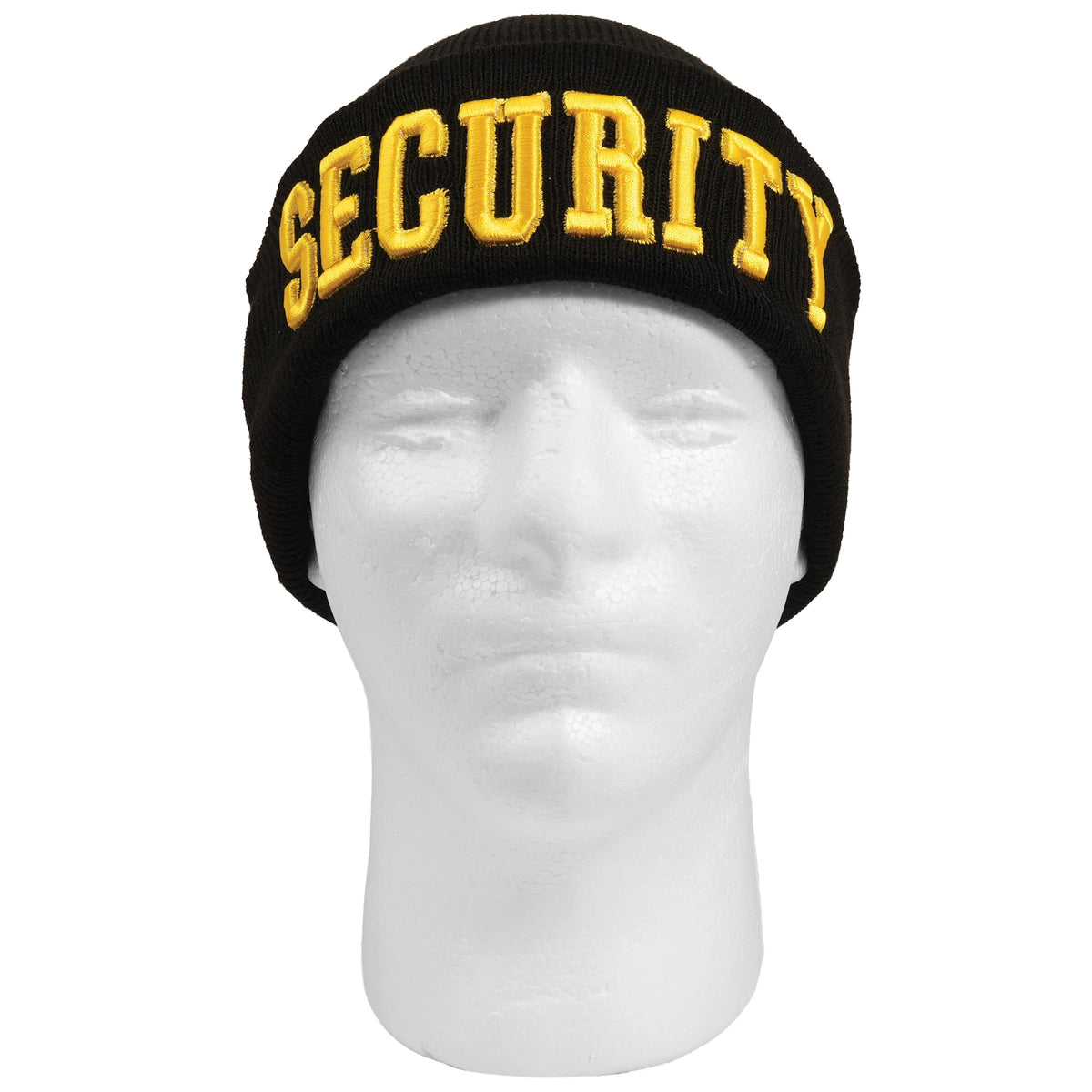 Rothco Deluxe Public Safety Embroidered Watch Cap, Security, Black/Gold, Part Number 53420