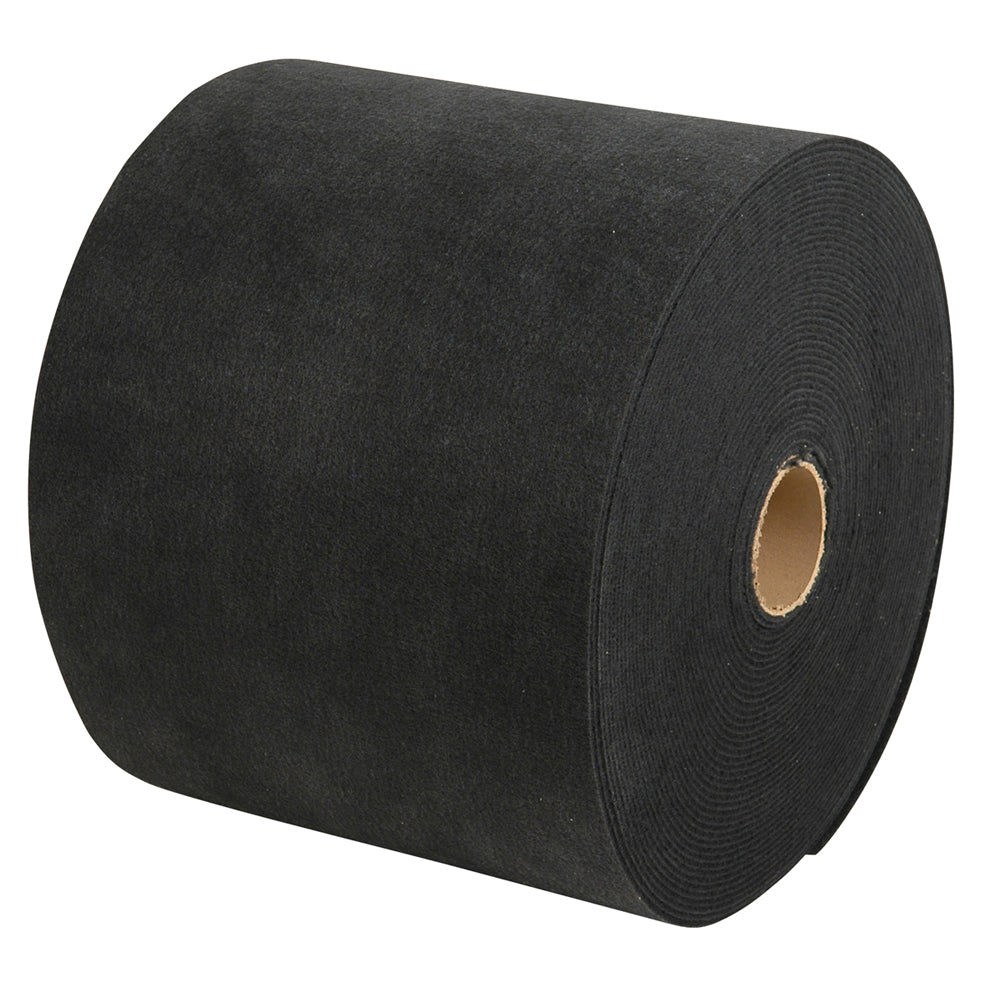 C.E. Smith 18-inch Wide Black Marine-Grade Carpet Roll, 18 Feet Long