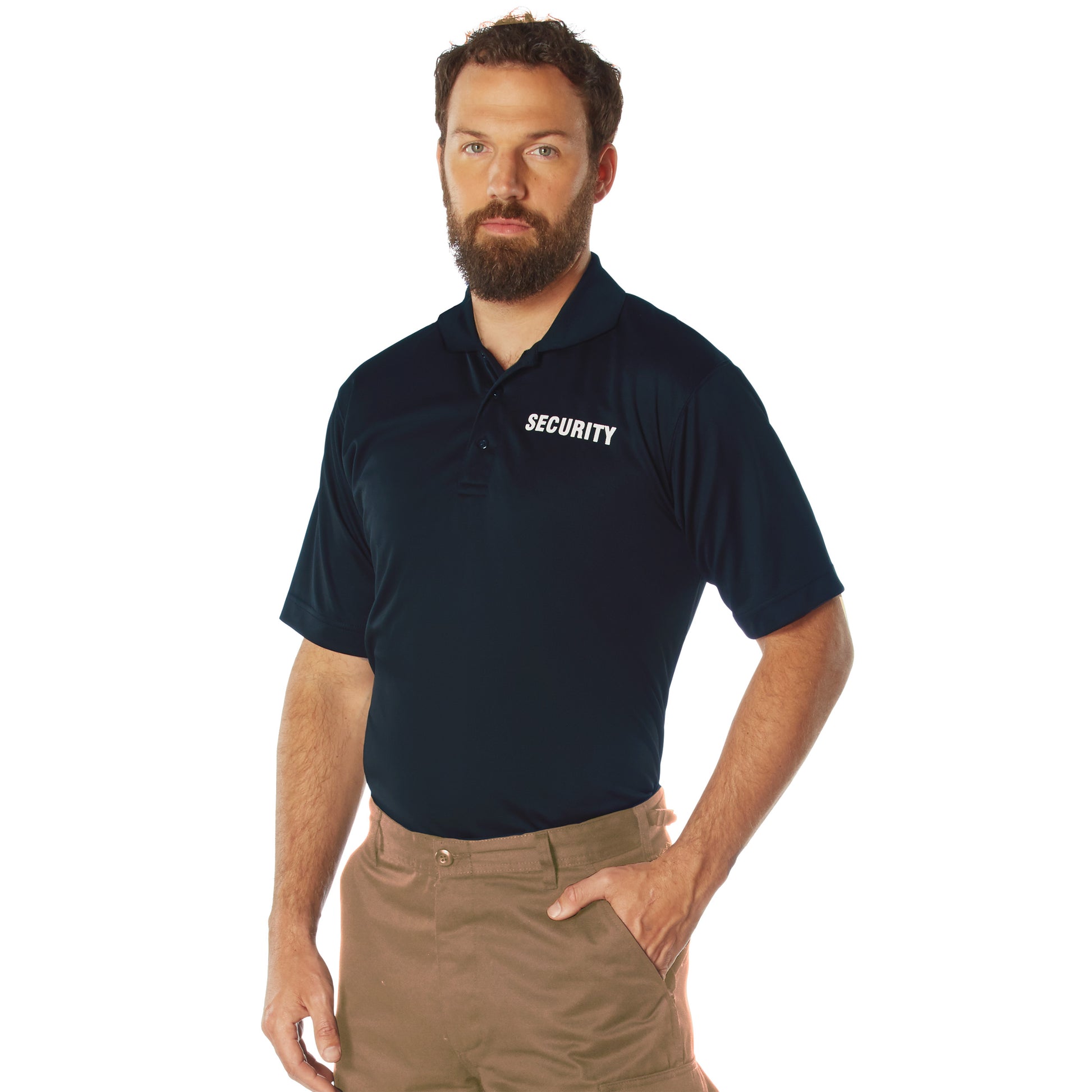 Rothco Moisture Wicking Security Polo Shirt in Midnight Navy Blue, Size 3XL