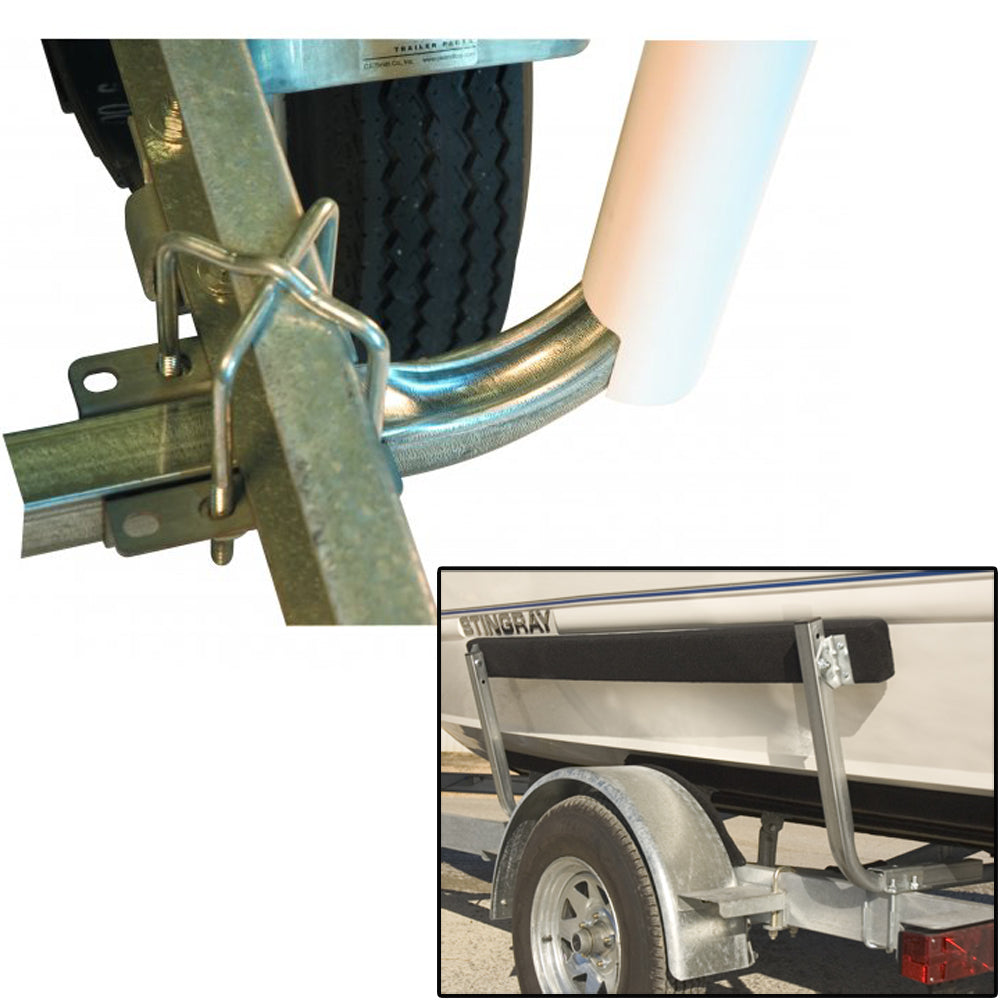 C.E. Smith 5' Bunk Board Guide-On with Carpeted Support for Boat Trailers