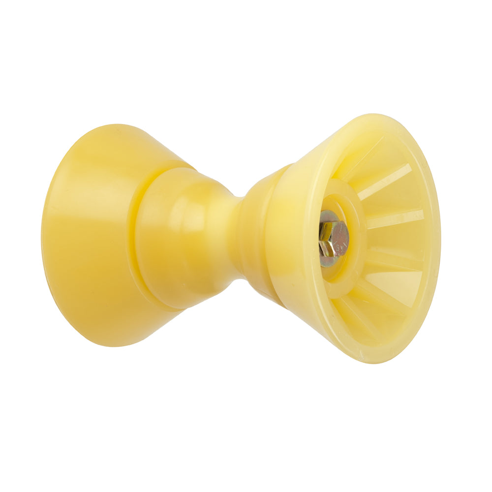 C.E. Smith 4 Inch Bow Bell Roller Assembly - Yellow TPR for Boat Trailers
