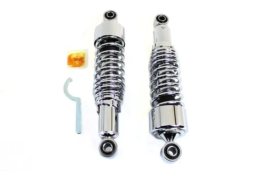 AEE 12 inch Dura Series Chrome Shocks for Harley Davidson FLHT (Part C16-0129A) by AEE