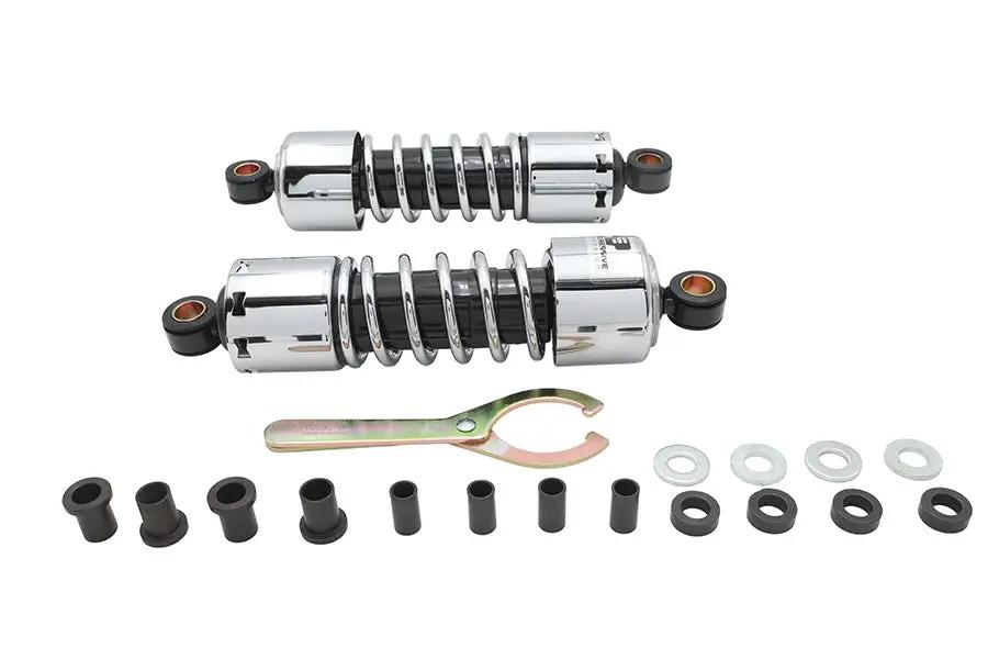 Progressive Suspension 412 Series 11 Inch Chrome Shocks for Harley Davidson FLHT by Progressive Suspension