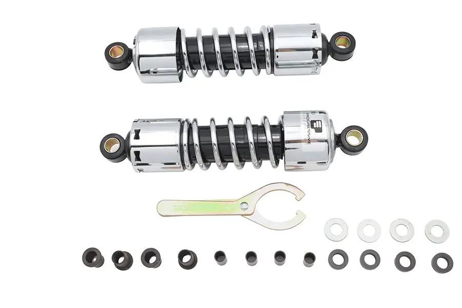 Progressive Suspension 412 Series 11 Inch Chrome Shocks for Harley Davidson FLHT by Progressive Suspension