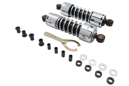 Progressive Suspension 412 Series 11 Inch Chrome Shocks for Harley Davidson FLHT by Progressive Suspension