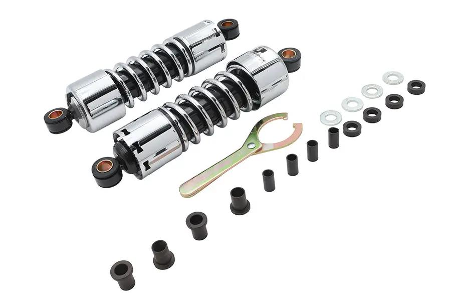 Progressive Suspension 412 Series 11 Inch Chrome Shocks for Harley Davidson FLHT by Progressive Suspension