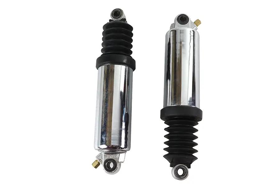 AEE Chrome Low Touring Air Shock Set for Harley Davidson FLHT & FLT (Part #61127) by AEE