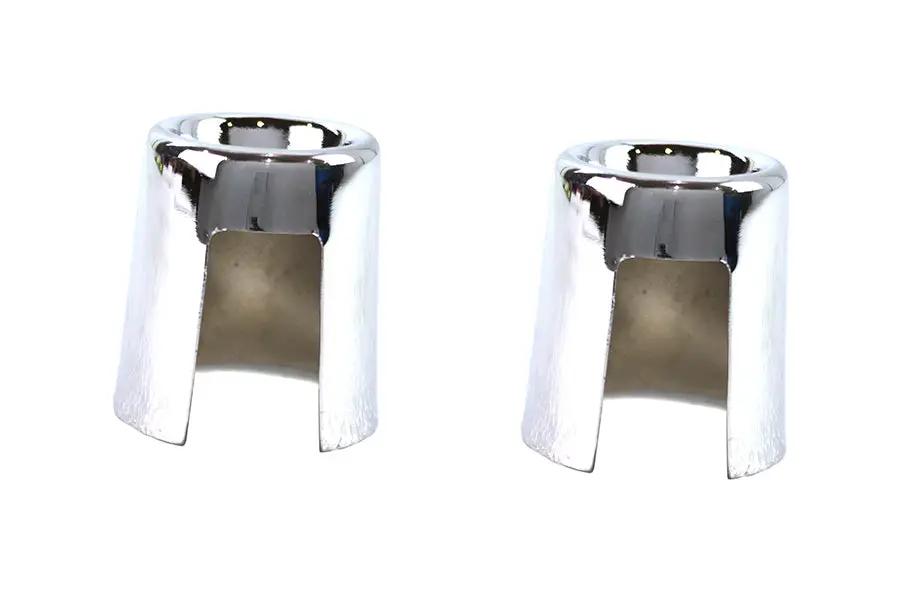 AEE Chrome Upper Shock Stud Covers Short Style for Harley Davidson XL 1975-1981 by AEE