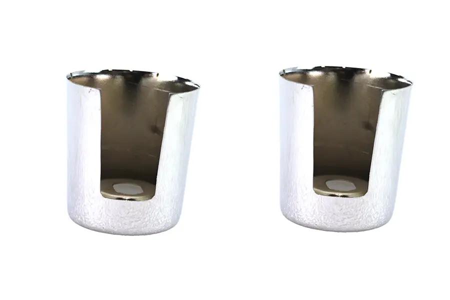 AEE Chrome Upper Shock Stud Covers Short Style for Harley Davidson XL 1975-1981 by AEE