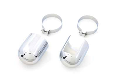 AEE Chrome Dome Style Shock Cover Set for Harley Davidson FL 1958-1967
