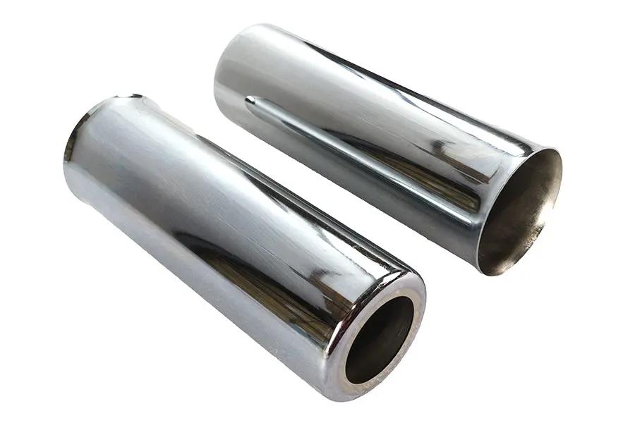 AEE Chrome 8 Inch Shock Spring Cover Set for Harley Davidson FL Models by AEE