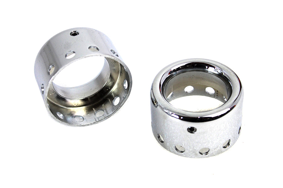 AEE Chrome Lower Shock Cover Set for Harley Davidson XL and FXR Models – Easy Install Shock Protection Enhancement