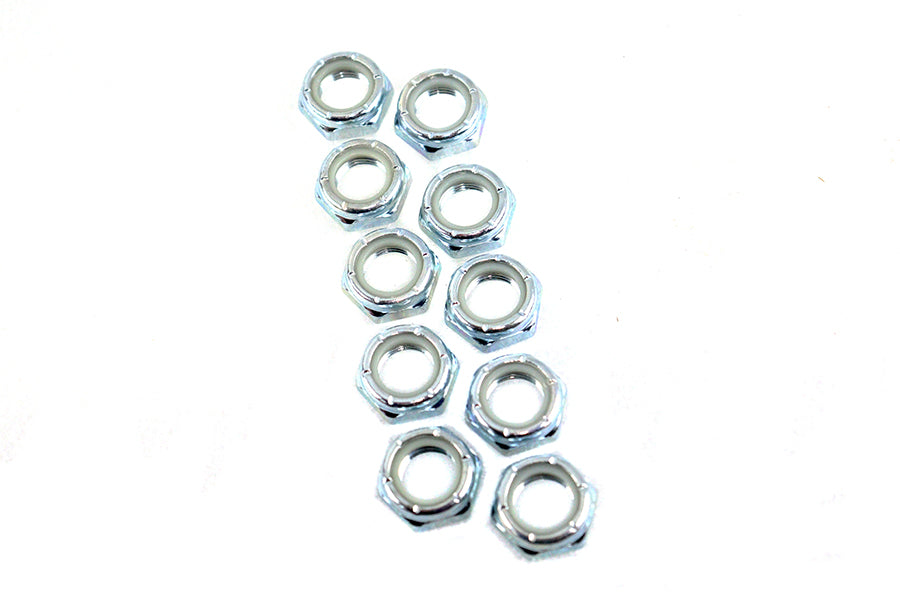 V-Twin Zinc Nyloc Shock Stud Nut - 5/8-18 UNC Thread for Harley Davidson FL Models